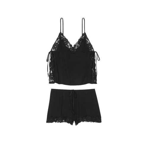 Піжама Victoria’s Secret Ribbed Modal & Lace Cami Shorts Set