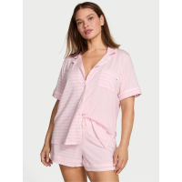 Піжама Victoria’s Secret Iconic Stripe Pretty Blossom Pink & White Stripe Modal Short Pajama Set