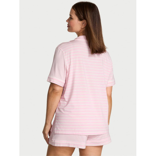 Піжама Victoria’s Secret Iconic Stripe Pretty Blossom Pink & White Stripe Modal Short Pajama Set