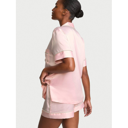 Піжама Victoria’s Secret Signature Satin Shine Short Pajama Set Pink