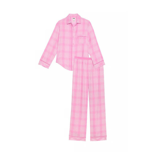Піжама Victoria's Secret PINK Moonstone Pink Flannel Pajama Set