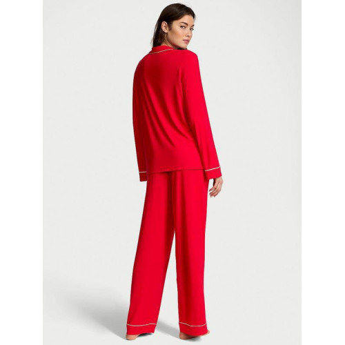 Піжама Victoria’s Secret Modal Long Pajama Set Lipstick Bows 