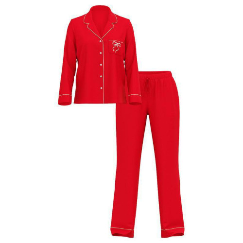 Піжама Victoria’s Secret Modal Long Pajama Set Lipstick Bows 