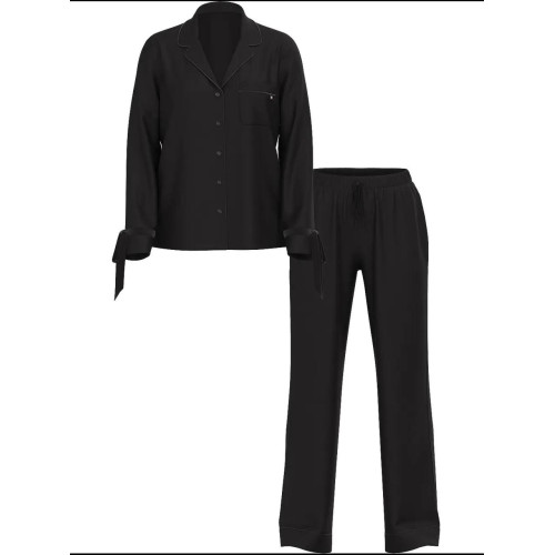 Піжама Victoria’s Secret Modal Soft Velvet-Trim Long Pajama Set Black