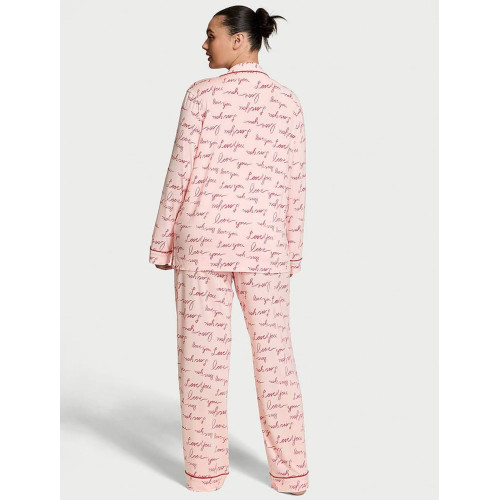 Піжама Victoria’s Secret Modal Soft Long Pajama Set Pink Logo