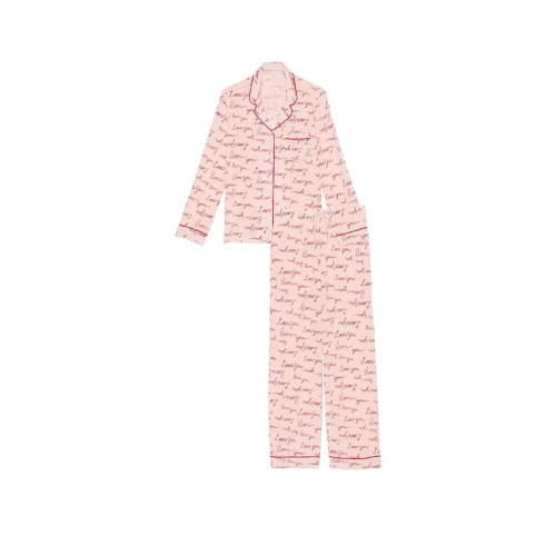 Піжама Victoria’s Secret Modal Soft Long Pajama Set Pink Logo