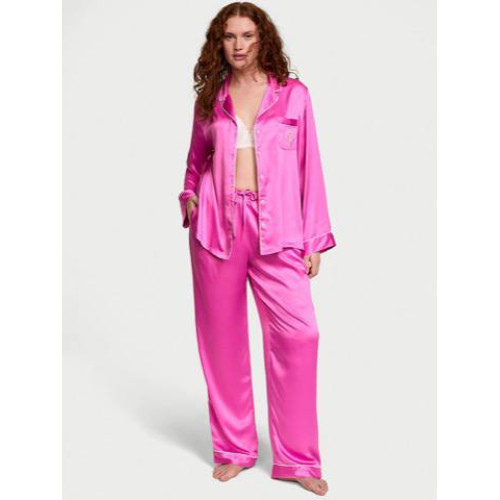 Піжама Victoria’s Secret Glazed Satin Long Pajama Set Peony