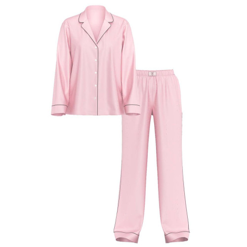 Піжама Victoria’s Secret Satin Shine Stripe Long Pajama Set Pink