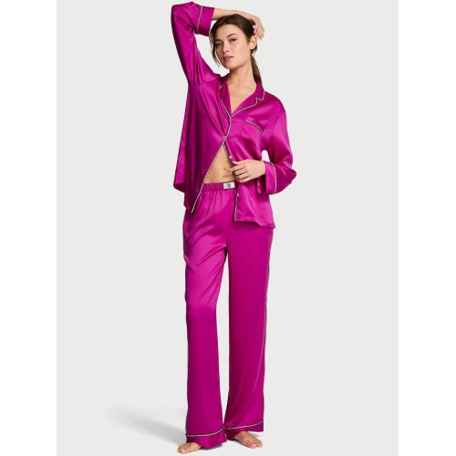 Піжама Victoria’s Secret Signature Satin Shine Long Pajama Set
