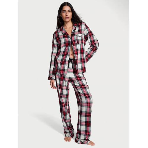 Піжама Victoria’s Secret Flannel Long PJ Set Print