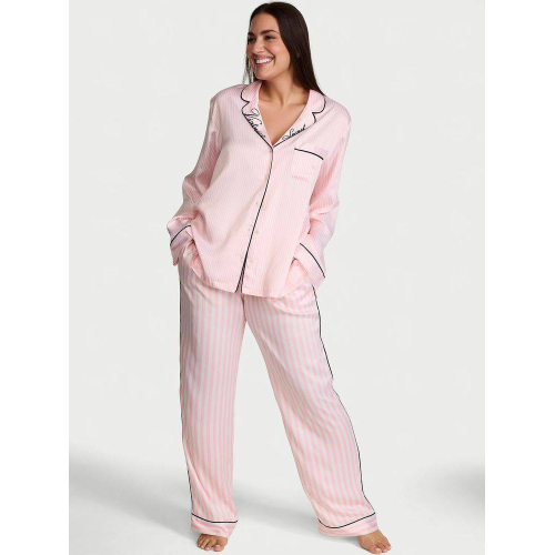 Піжама Victoria’s Secret Signature Satin Long Pajama Set