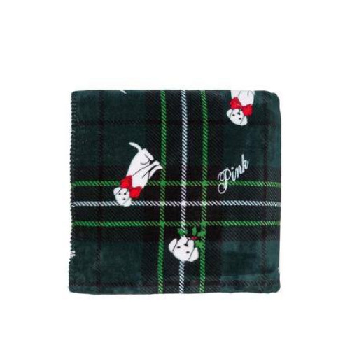 Плед Victoria's Secret PINK Dog Print Holiday Blanket