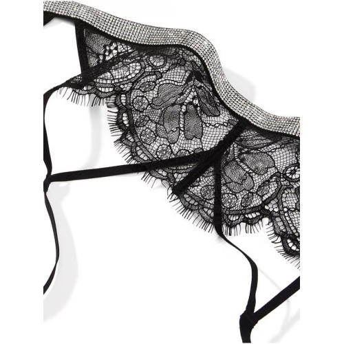 Пояс Для Панчіх Victoria’s Secret Shine Chain Strap Lace Garter Belt Black