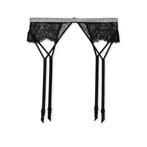 Пояс Для Панчіх Victoria’s Secret Shine Chain Strap Lace Garter Belt Black