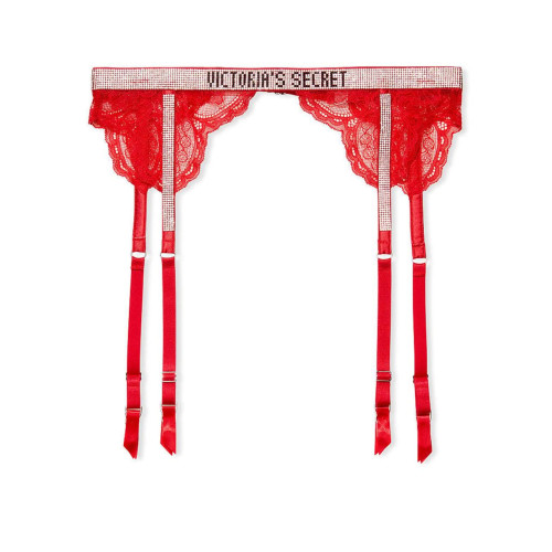 Пояс Для Панчіх Victoria’s Secret Shine Chain Strap Lace Garter Belt Red