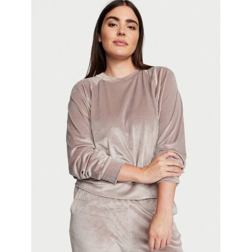 Спортивний костюм Victoria's Secret Velour Ribbed Crewneck Set Candlelight Rose