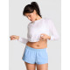 Шорти Victoria’s Secret PINK Tech Woven Retro Shorts Biue
