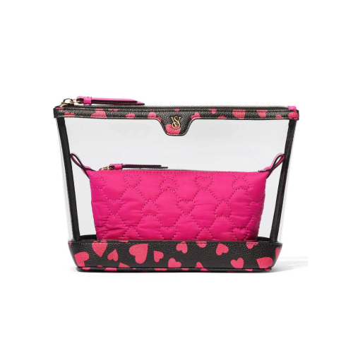 Косметичка 2в1 Victoria’s Secret Beauty Bag Duo Hearts 2-Piece Makeup Bag
