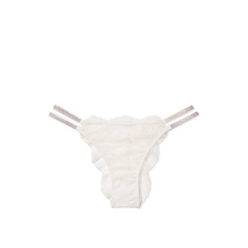 Трусики Victoria's Secret Double Shine Strap Lace Brazilian Panty 