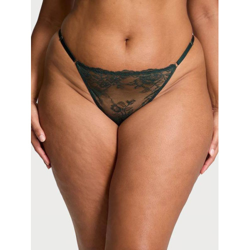 Трусики Victoria’s Secret Very Sexy Rose Lace Adjustable V-String Panty Green