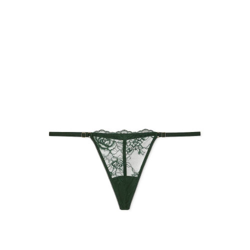 Трусики Victoria’s Secret Very Sexy Rose Lace Adjustable V-String Panty Green