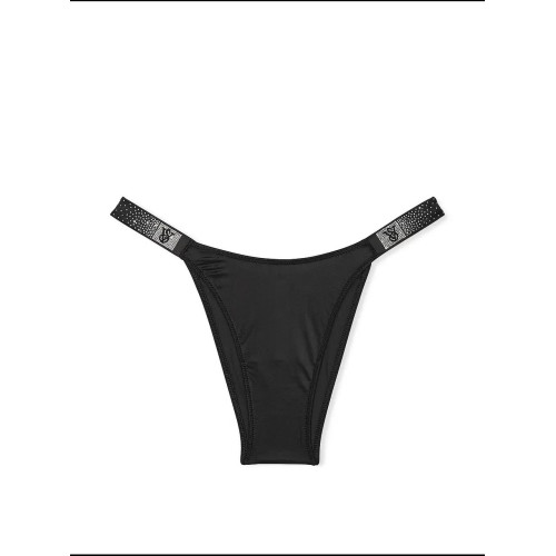 Трусики Victoria’s Secret Scattered Shine Strap Brazilian Panty Black