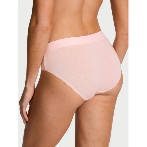 Трусики Victoria’s Secret Cotton Shine-Waist Cotton Hiphugger Panty Pink