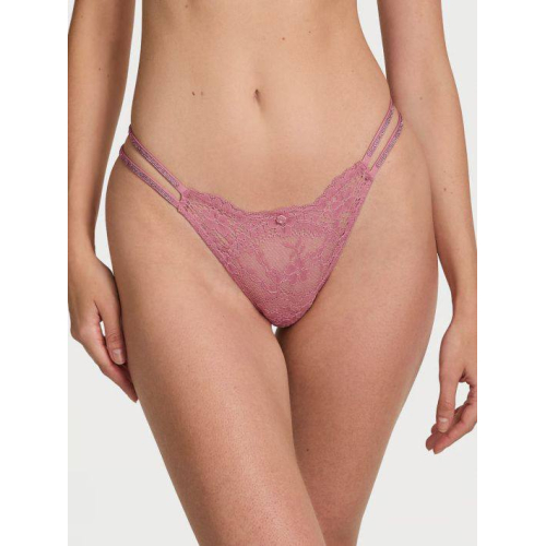 Трусики Victoria’s Secret Dream Angels Twinkle Strap Lace Brazilian Panty Dusk Mauve