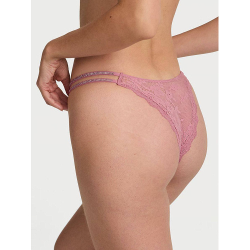 Трусики Victoria’s Secret Dream Angels Twinkle Strap Lace Brazilian Panty Dusk Mauve