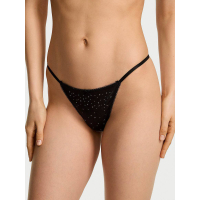 Трусики Victoria’s Secret Dream Angels Black Thong Shimmer Knickers