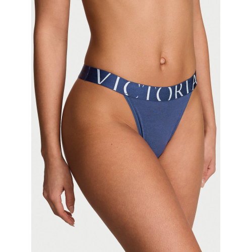 Трусики Victoria’s Secret Exploded Logo Cotton 90s Brief Panty Blue