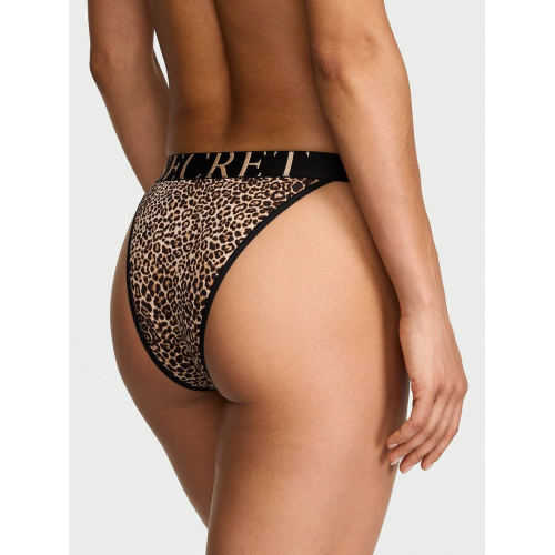 Трусики Victoria’s Secret Exploded Logo Cotton 90s Brief Panty Leopard