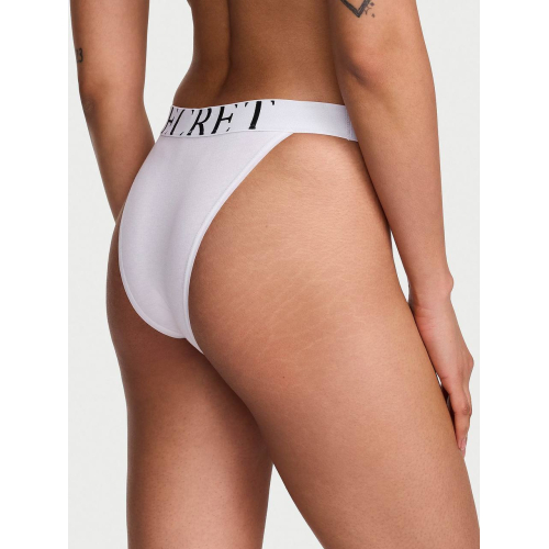 Трусики Victoria’s Secret Exploded Logo Cotton 90s Brief Panty White