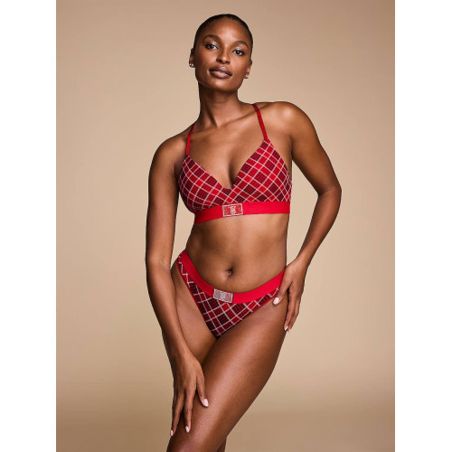 Трусики Victoria’s Secret Logo Cotton Shine Patch Thong Panty Трусики Victoria’s Secret Logo Cotton Shine Patch Thong Panty
