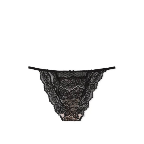 Трусики Victoria’s Secret Smooth Lace Mini String Bikini Panty Black