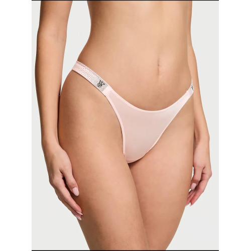 Трусики Victoria’s Secret Scattered Shine Strap Smooth Thong Panty Angel Pink