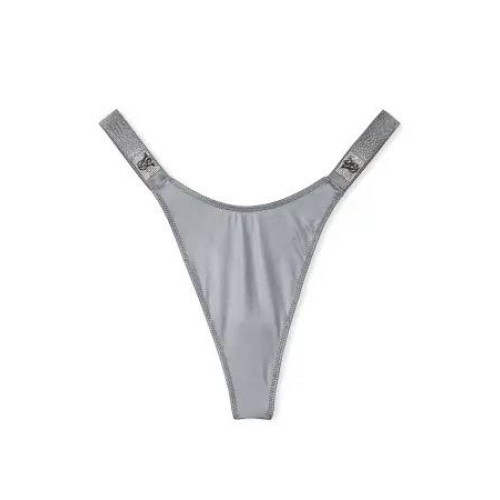 Трусики Victoria’s Secret Scattered Shine Strap Smooth Thong Panty Asteroid Grey