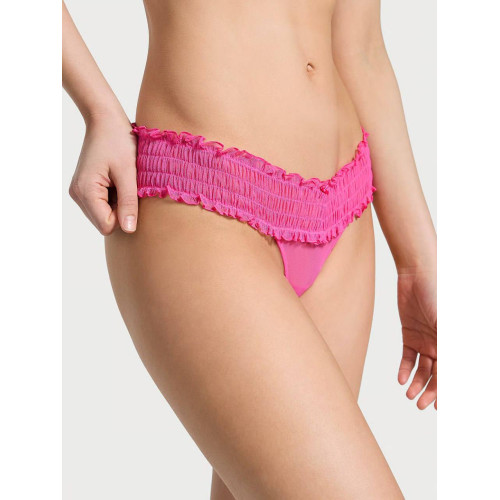 Трусики Victoria’s Secret THE LACIE Smocked Mesh Thong Panty