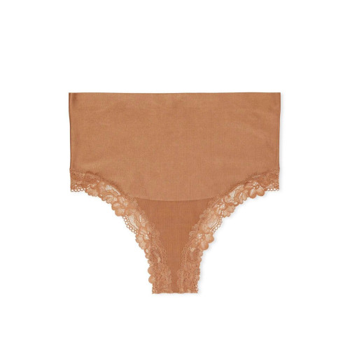 Трусики Victoria’s Secret Body by Victoria Smoothing Shimmer Lace-Trim Thong Panty