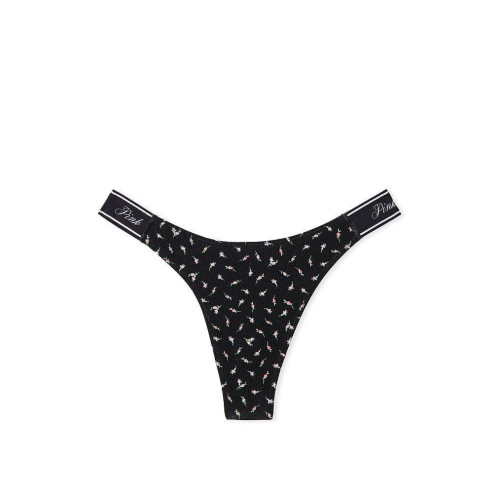 Трусики Victoria Secret PINK Logo Cotton Scoop Thong