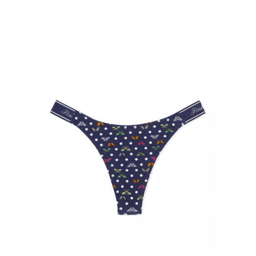 Трусики Victoria Secret PINK Logo Cotton Scoop Thong