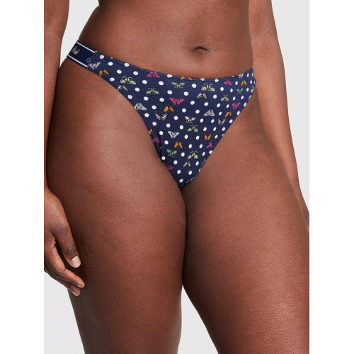 Трусики Victoria Secret PINK Logo Cotton Scoop Thong
