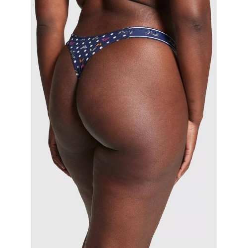 Трусики Victoria Secret PINK Logo Cotton Scoop Thong