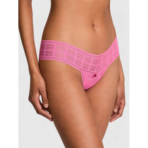 Трусики Victoria’s Secret The Lacie Plaid Lace Thong Panty