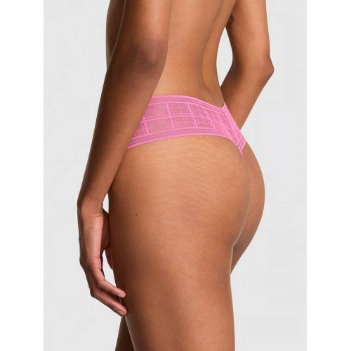 Трусики Victoria’s Secret The Lacie Plaid Lace Thong Panty