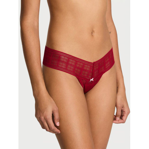 Трусики Victoria’s Secret The Lacie Plaid Lace Thong Panty