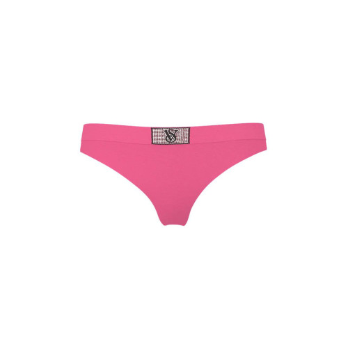 Трусики Victoria’s Secret Logo Cotton Shine Patch Velvet Thong Panty