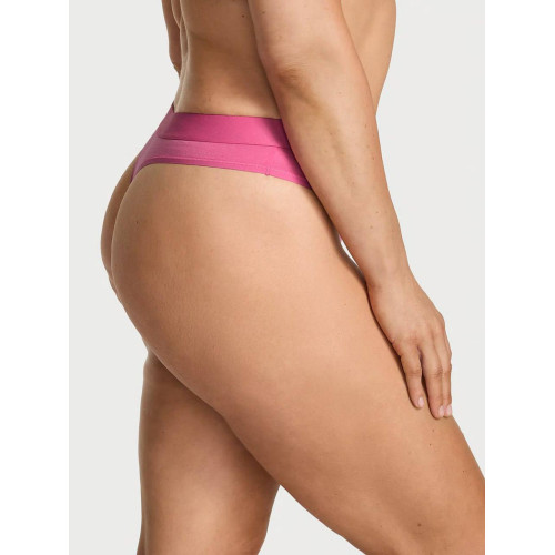 Трусики Victoria’s Secret Logo Cotton Shine Patch Velvet Thong Panty