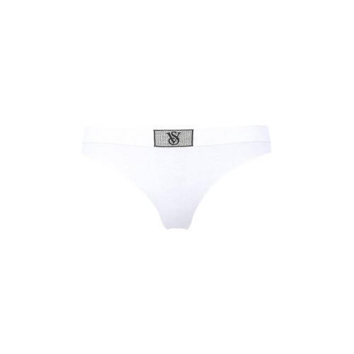 Трусики Victoria’s Secret Logo Cotton Shine Patch Velvet Thong Panty