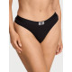Трусики Victoria’s Secret Logo Cotton Shine Patch Velvet Thong Panty